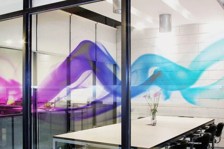 Decorative promotional window film Philadelphia