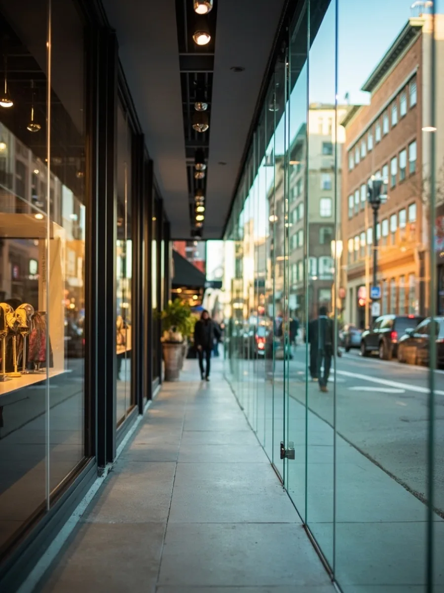 Philadelphia retail storefront with 3M Scotchshield Ultra safety security window film on plate glass windows