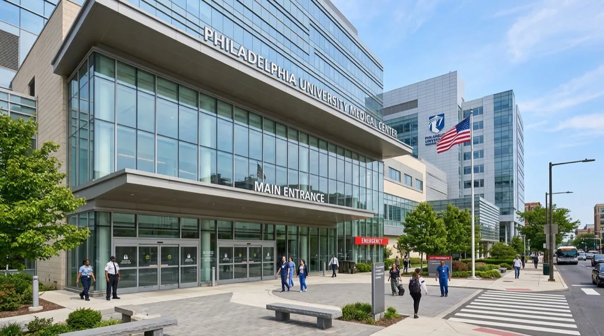 Hospital entrance security glazing — University City