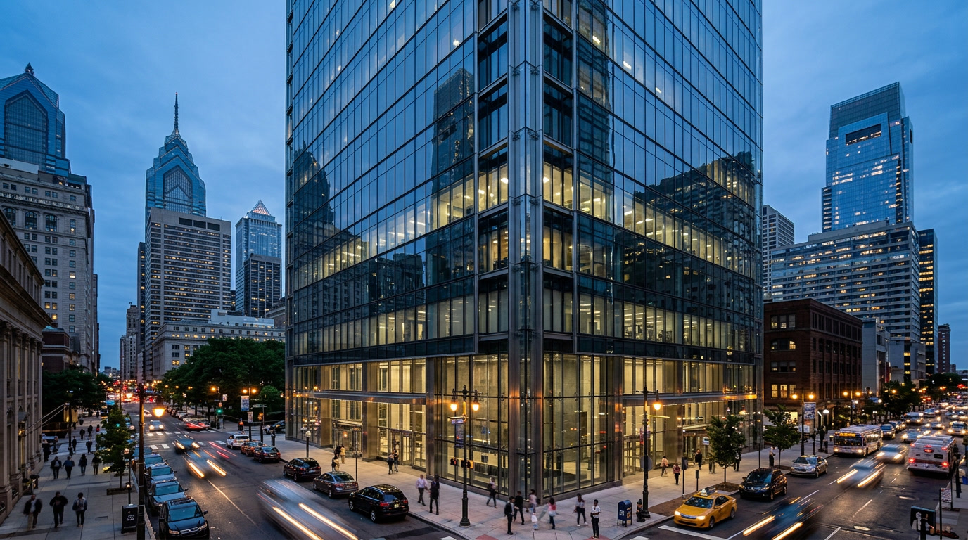 Philadelphia building glass with UL 752 ballistic resistant security film