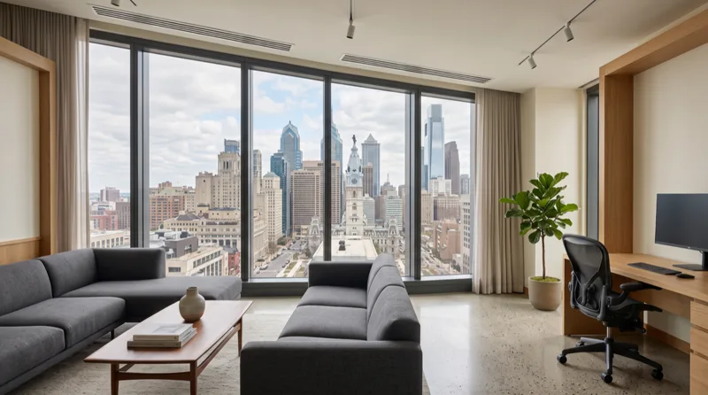 Philadelphia interior showing the benefits of professional window film installation