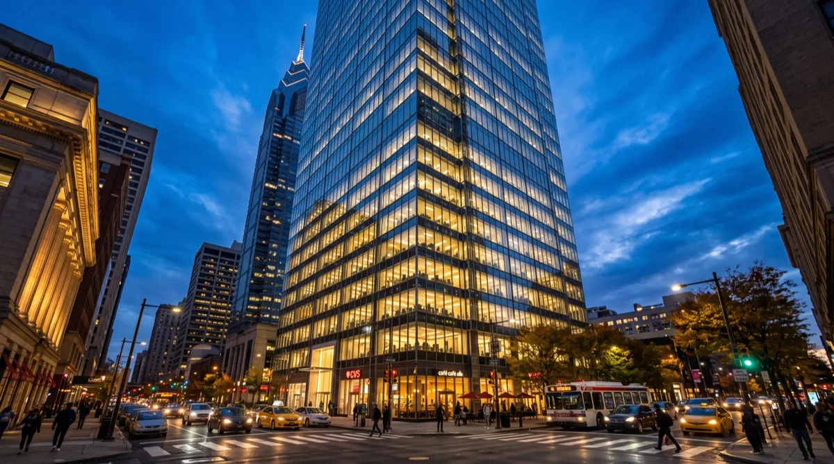 3M Scotchshield Ultra S800 blast mitigation film on Philadelphia office glass