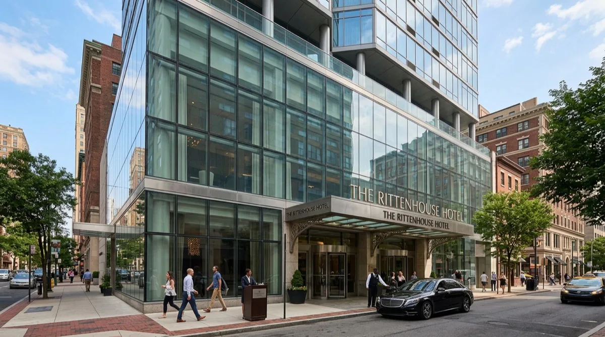 Hotel lobby blast film in Center City Philadelphia