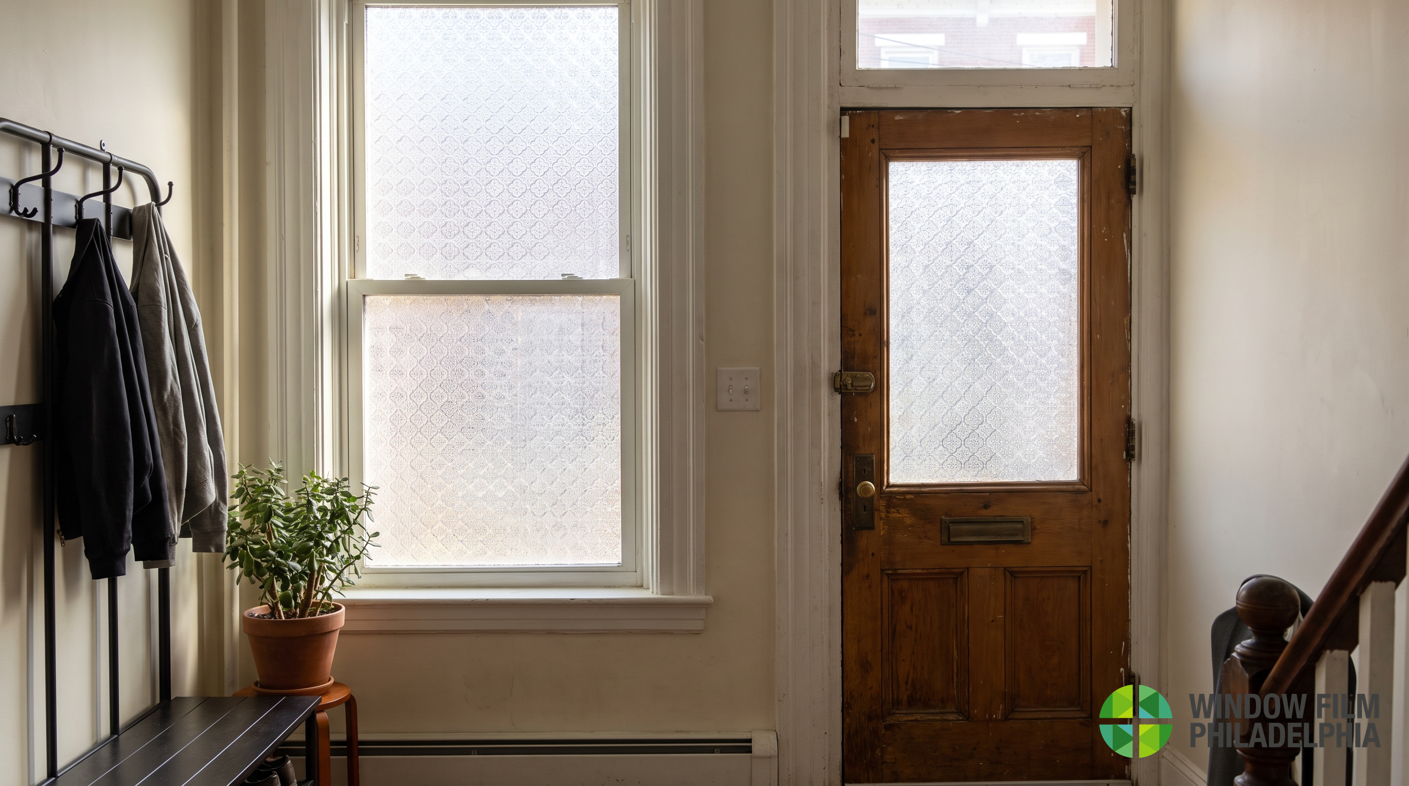 Best Sidelight Window Film Privacy for Philadelphia Front Doors | Window Film Philadelphia