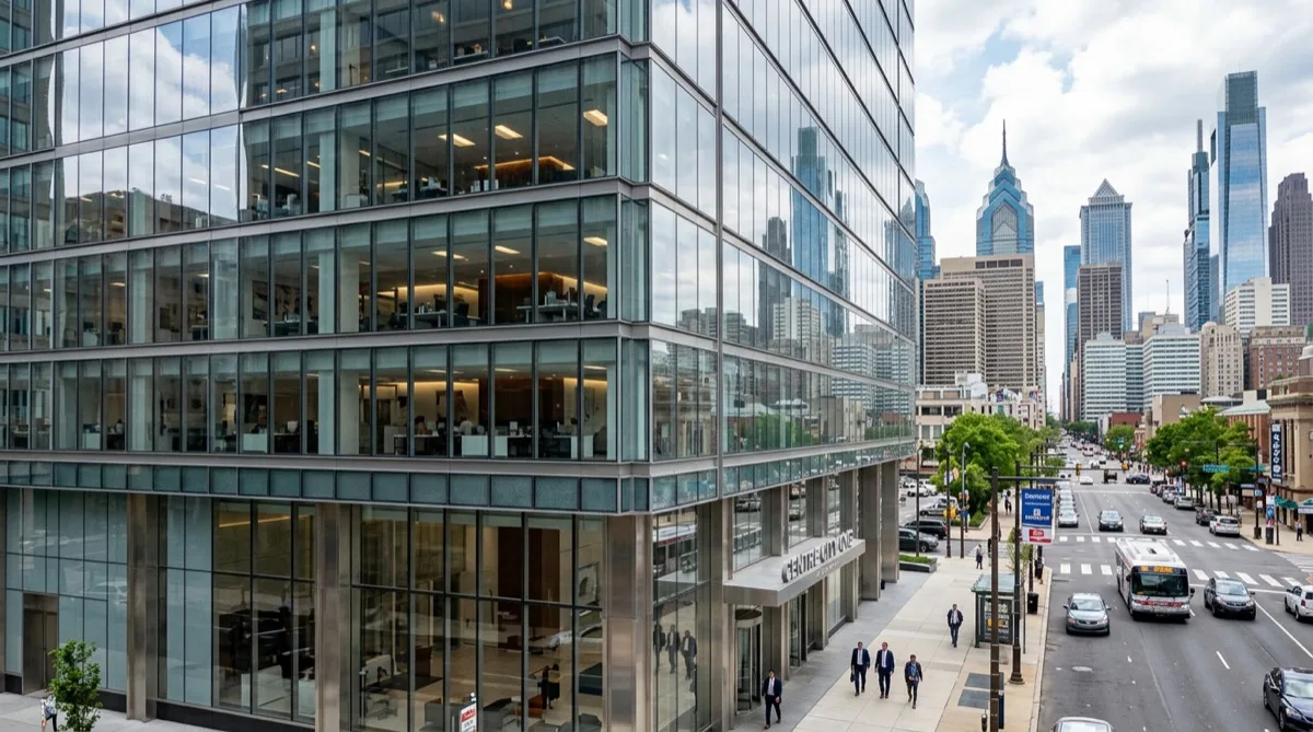 Commercial high-rise protected with bomb blast window film in Philadelphia