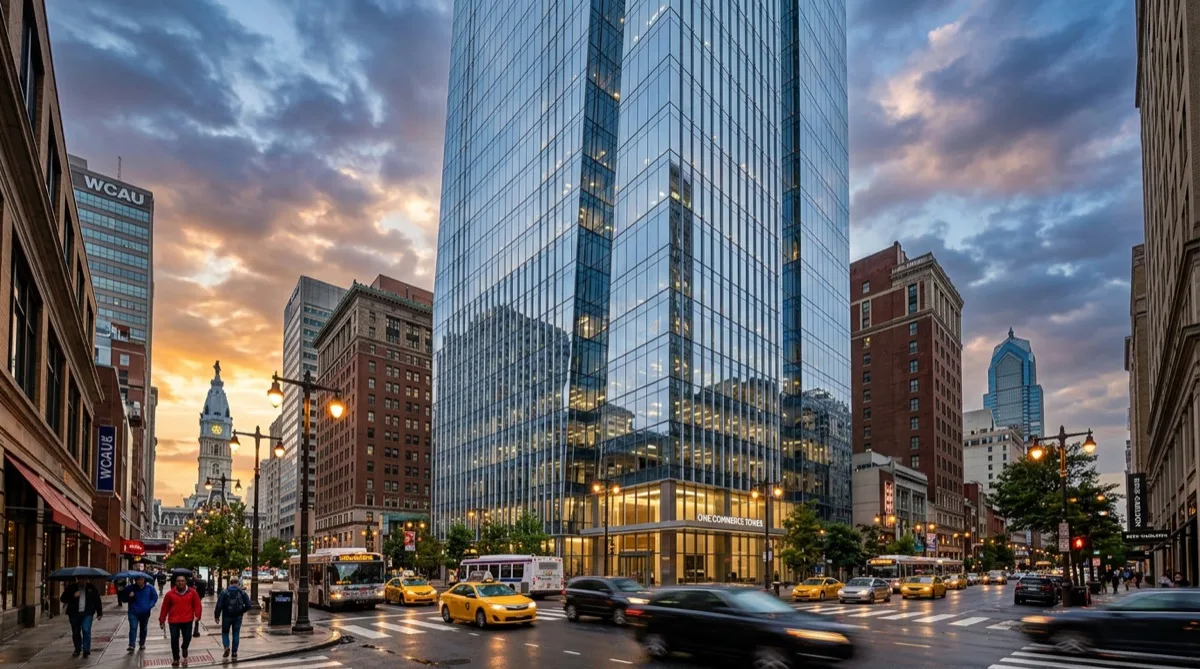 Center City commercial tower protected with bomb blast window film in Philadelphia