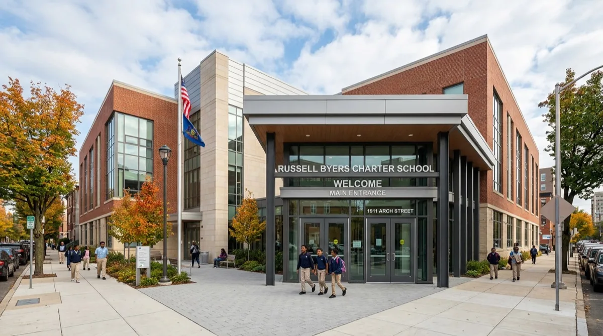 School entrance security film — Northeast Philadelphia