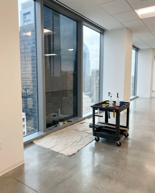 Commercial window film installation process in Philadelphia