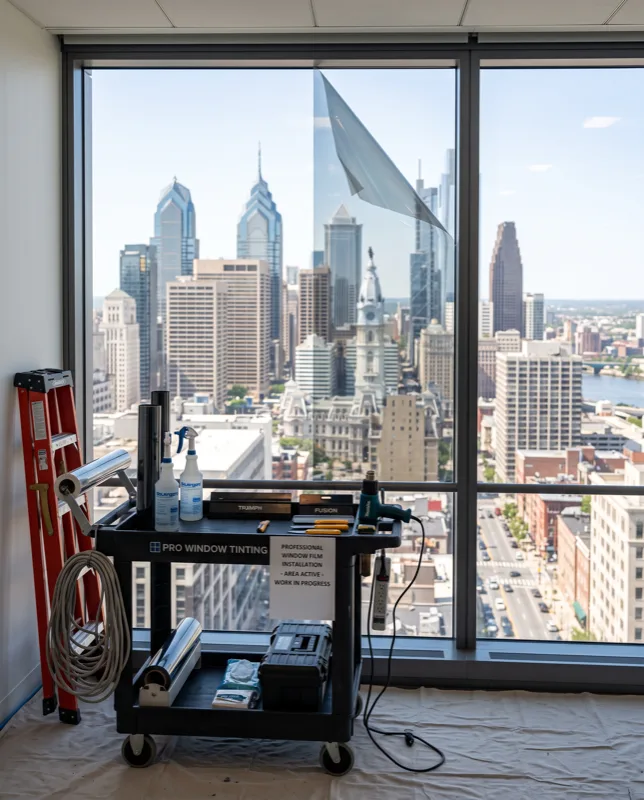 Commercial window film contractor working in Philadelphia