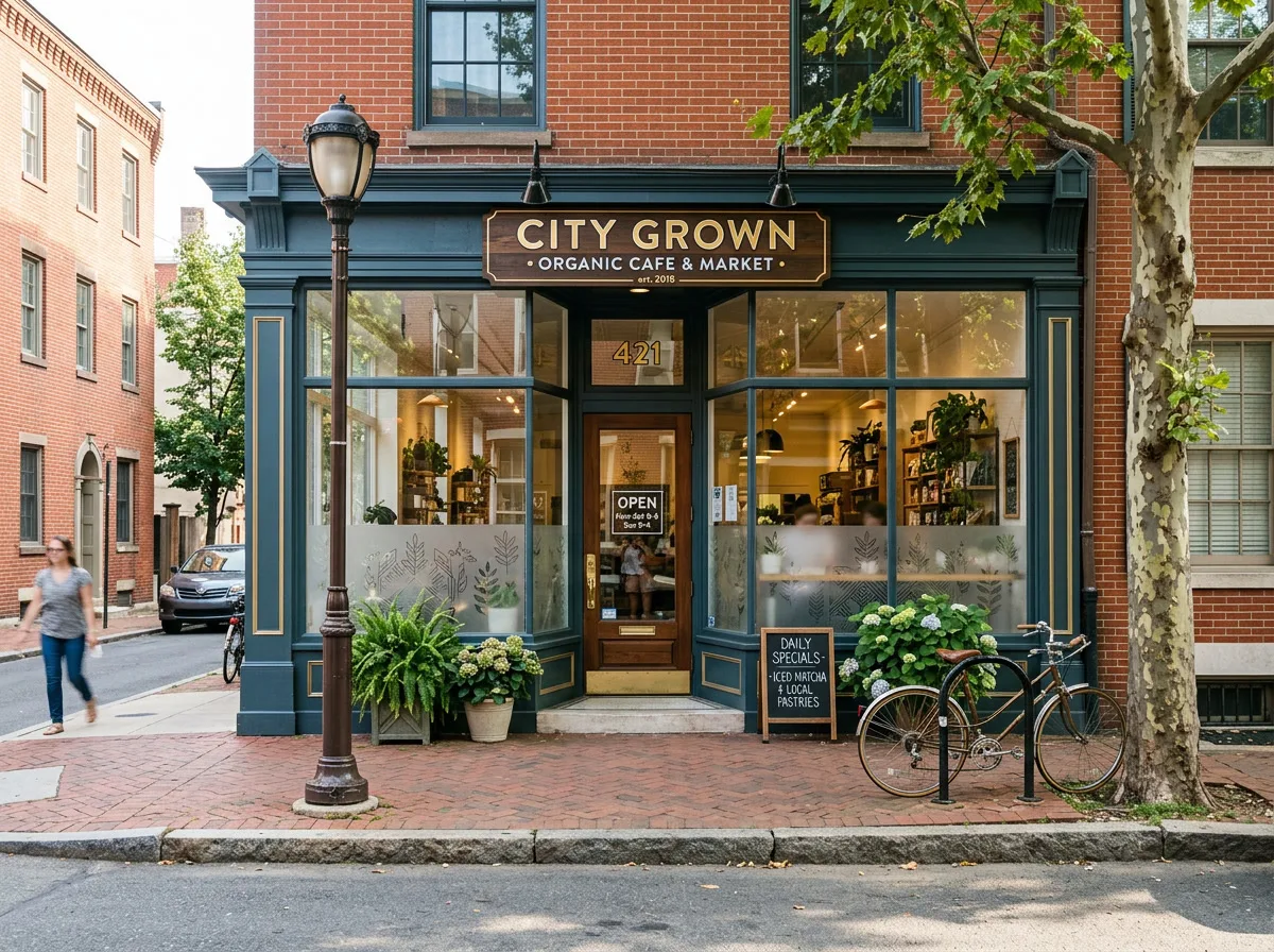 Philadelphia commercial storefront with window film installed
