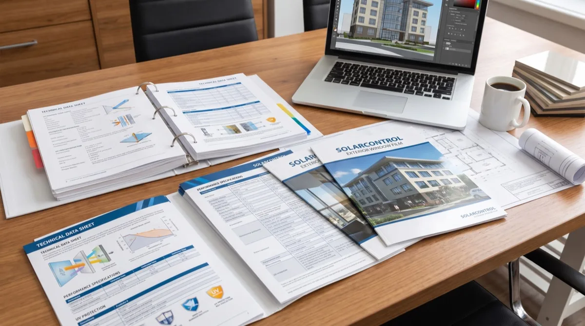 Exterior refinishing specs and documentation — Philadelphia Exterior refinishing film specification sheets and product documentation for Philadelphia commercial clients