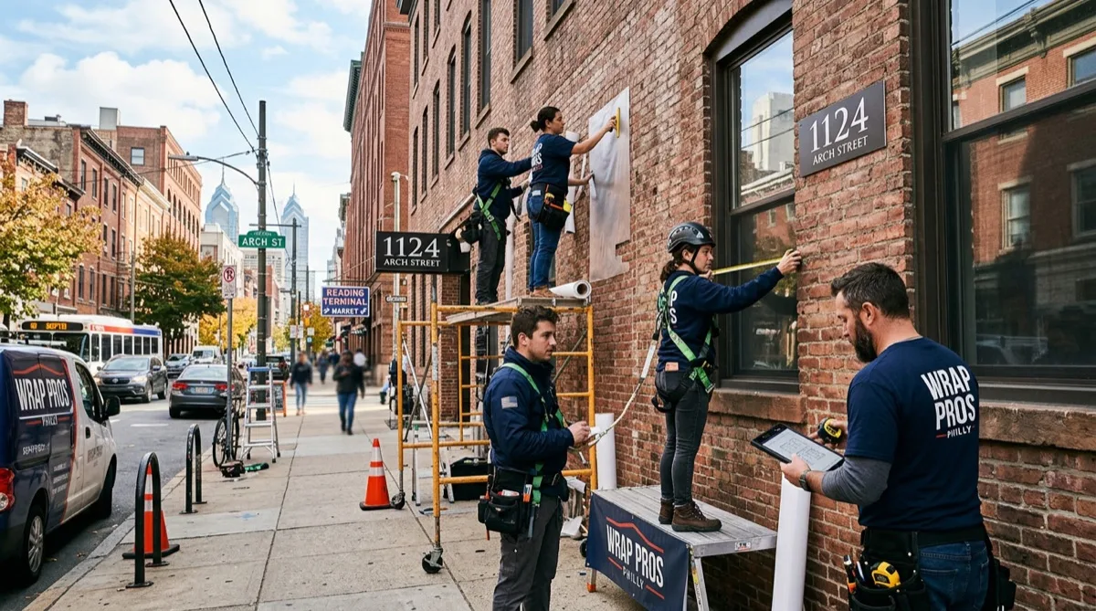 Exterior building wrap installation process in Philadelphia