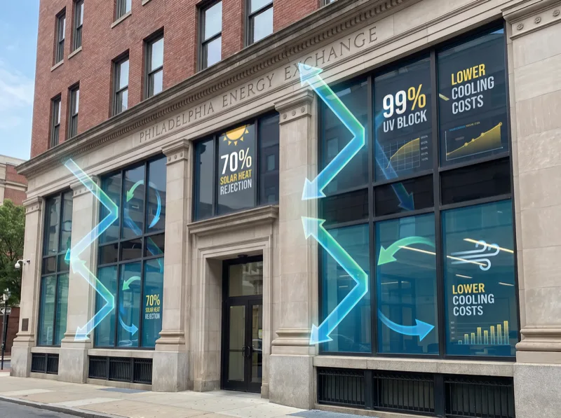 Window film performance data and facts for Philadelphia properties