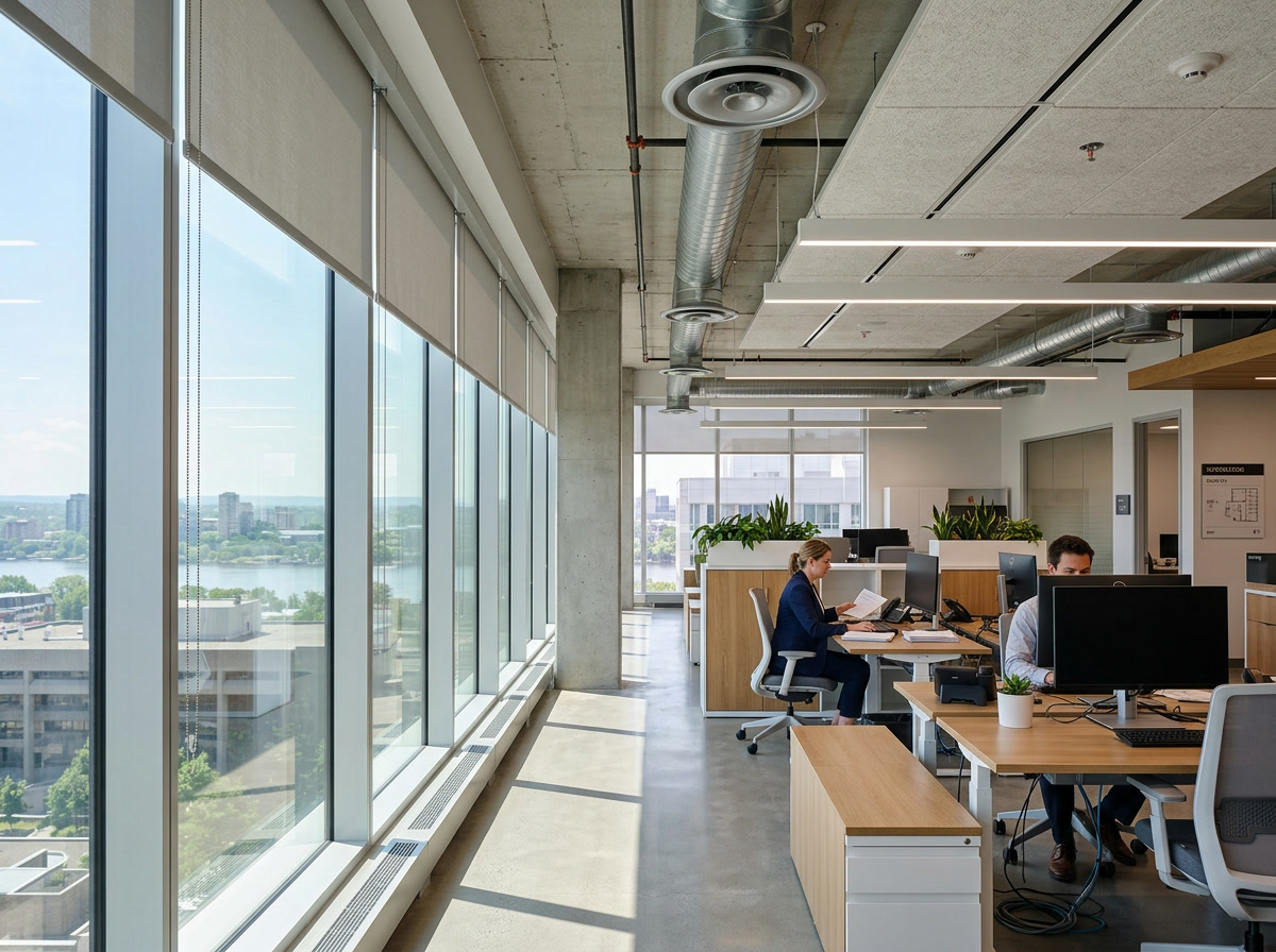 Energy saving window film reducing HVAC load on a Philadelphia municipal building