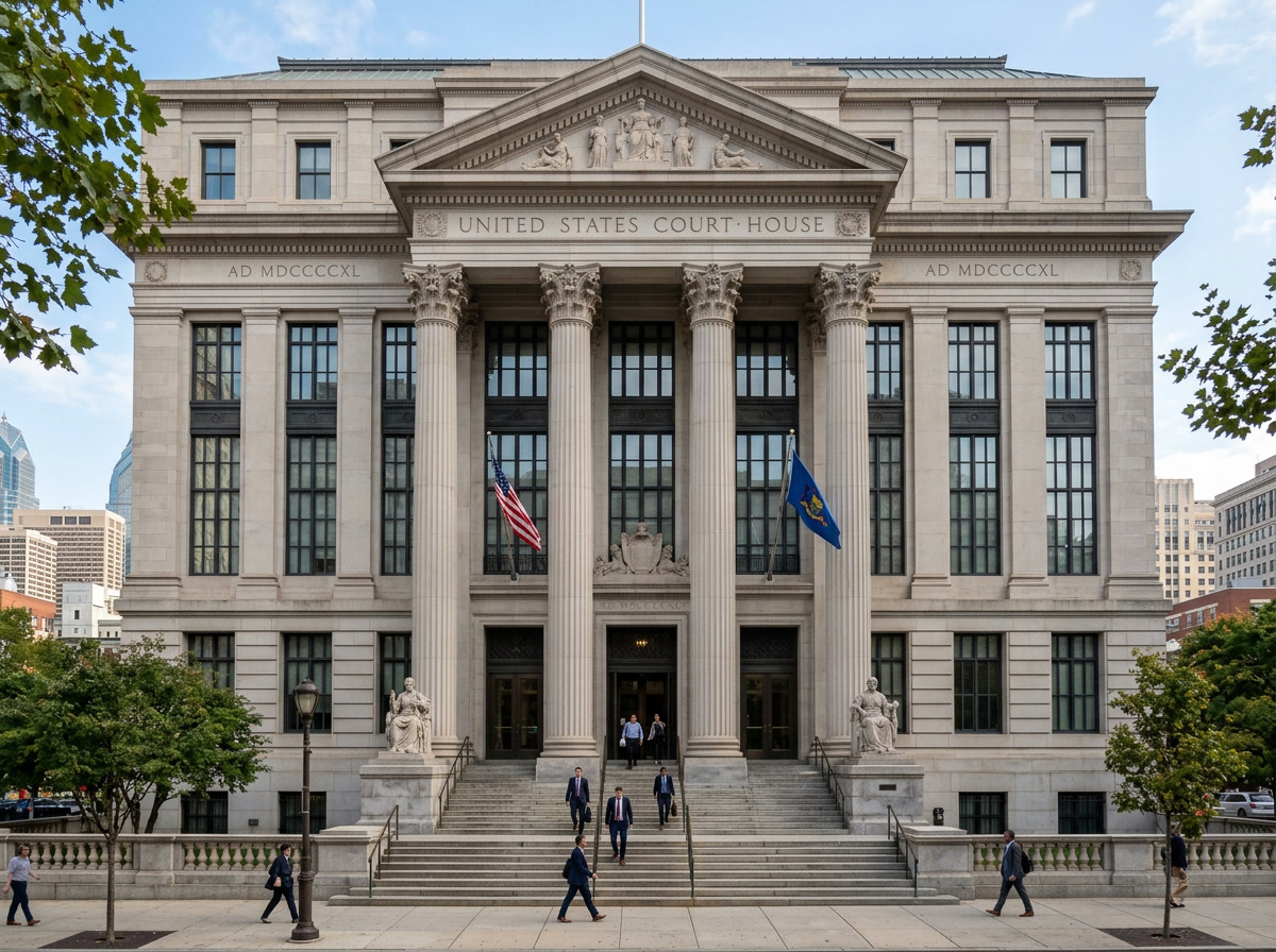 Philadelphia federal courthouse with security and blast mitigation window film installed
