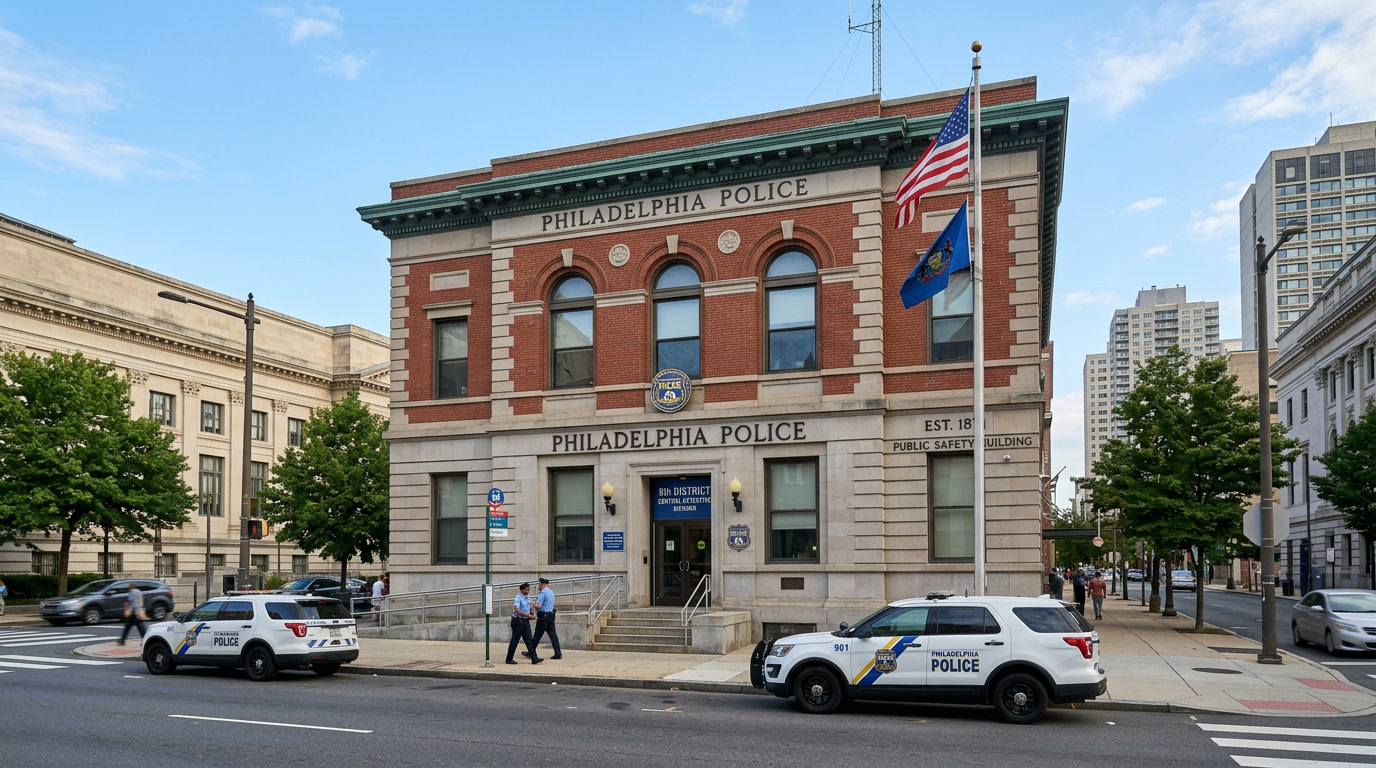 Philadelphia police precinct entry glass with security and anti-intrusion window film