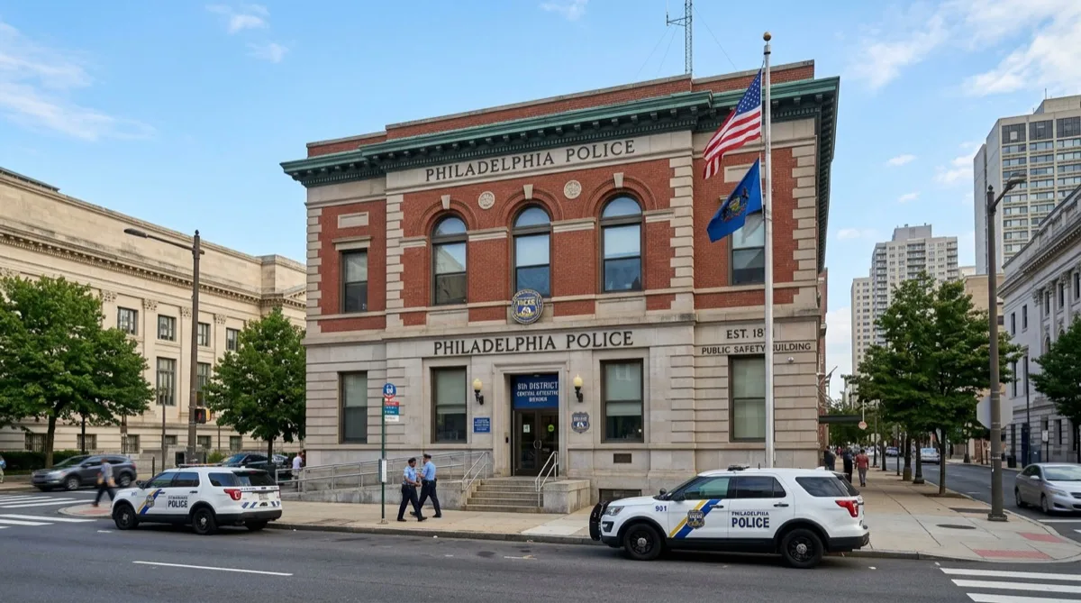 Philadelphia police precinct entry glass with security and anti-intrusion window film