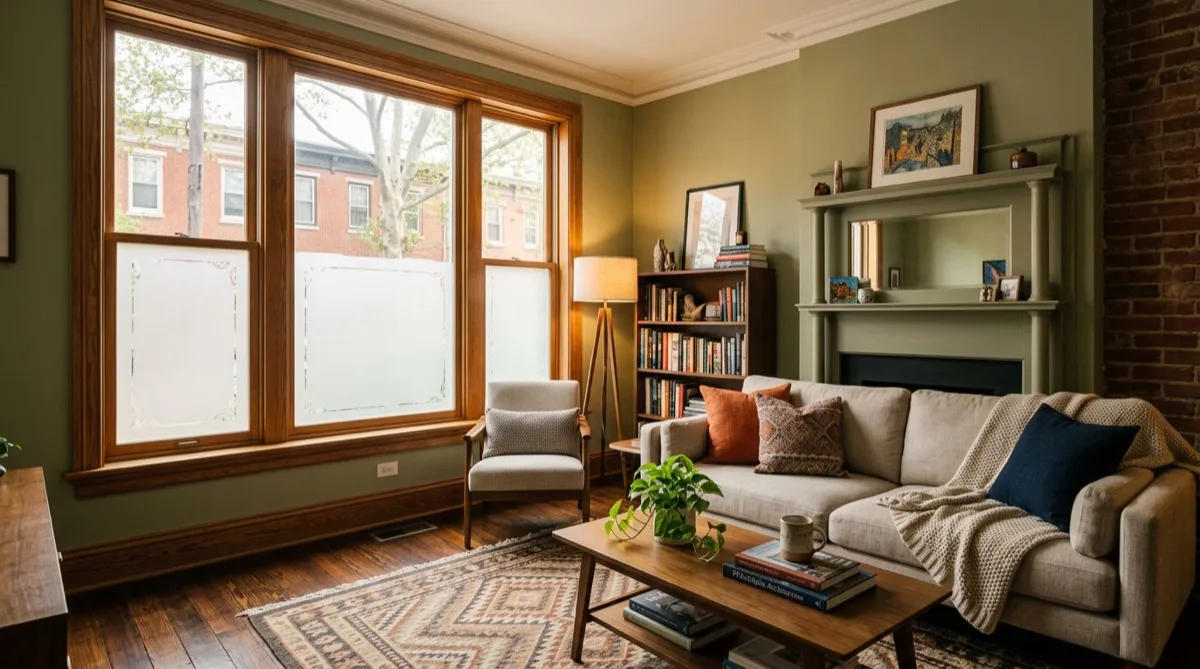 South Philadelphia rowhouse — solar control film