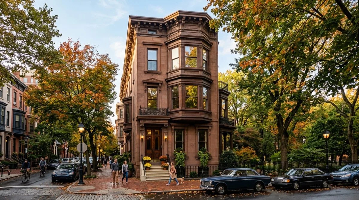 Rittenhouse Square brownstone with bay windows