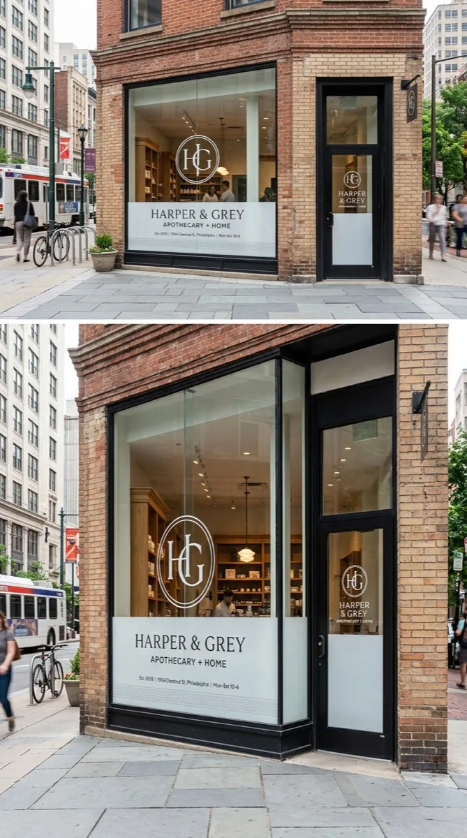 HDWhite variable opacity white printed glass film in Philadelphia interior glass