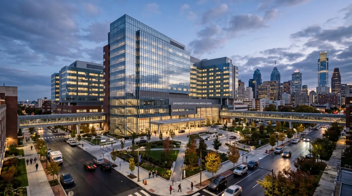 Energy efficiency window film on Philadelphia healthcare facility glass