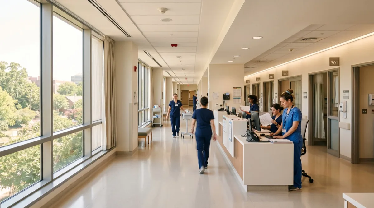 UV protection film in a Philadelphia hospital patient room
