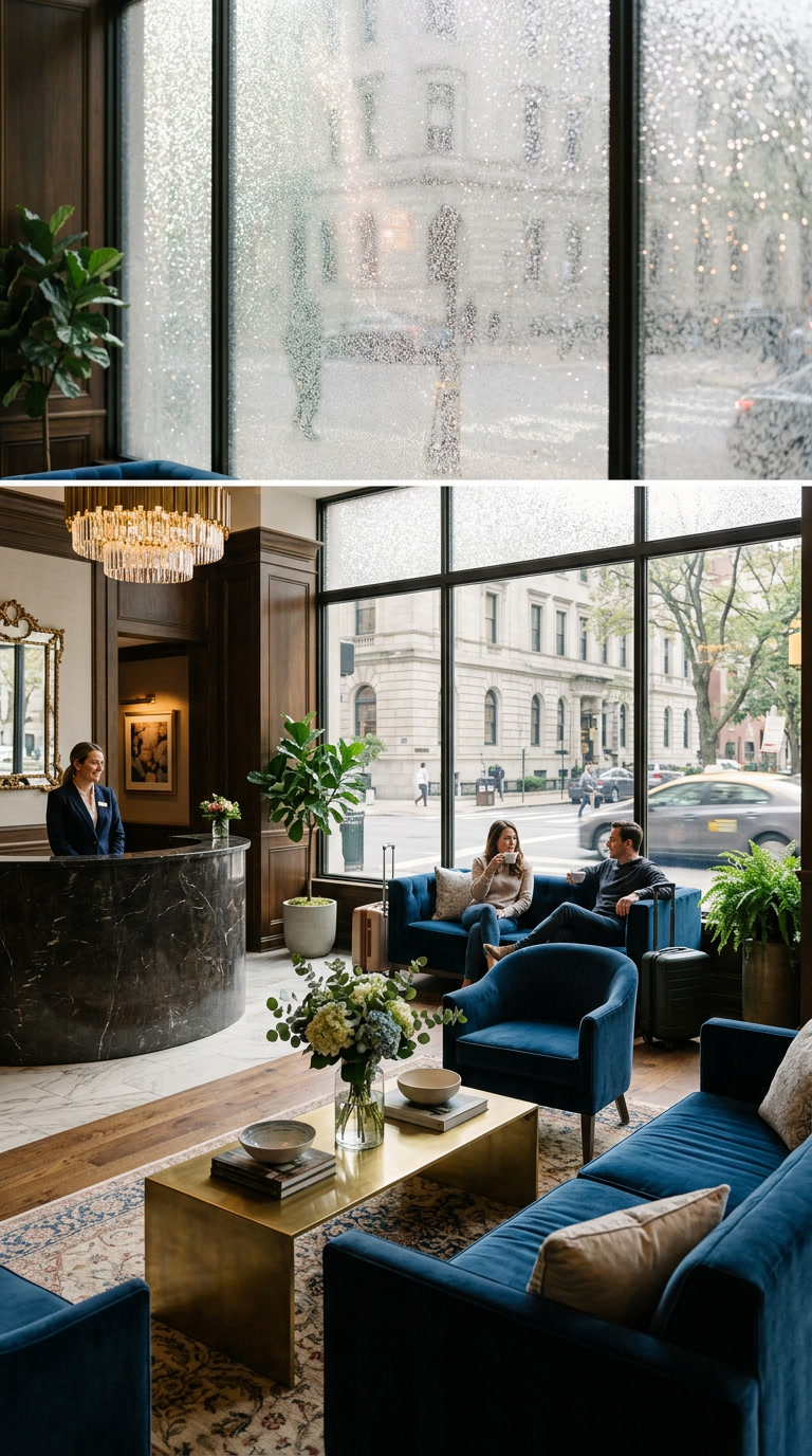 Huper Optik Decorative Dusted Crystal Dekorativ Series window film Philadelphia — 73% VLT