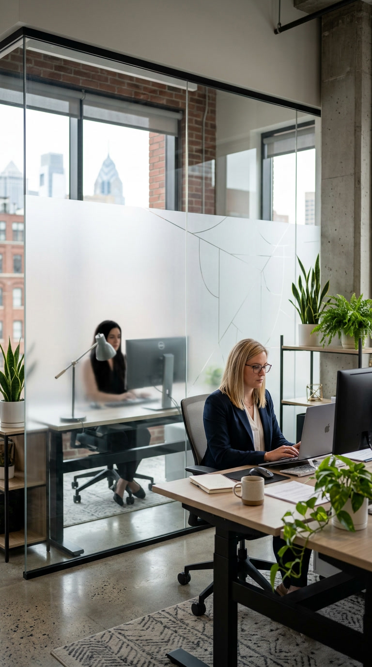 Huper Optik Decorative Frost Dekorativ Series window film Philadelphia — 73% VLT