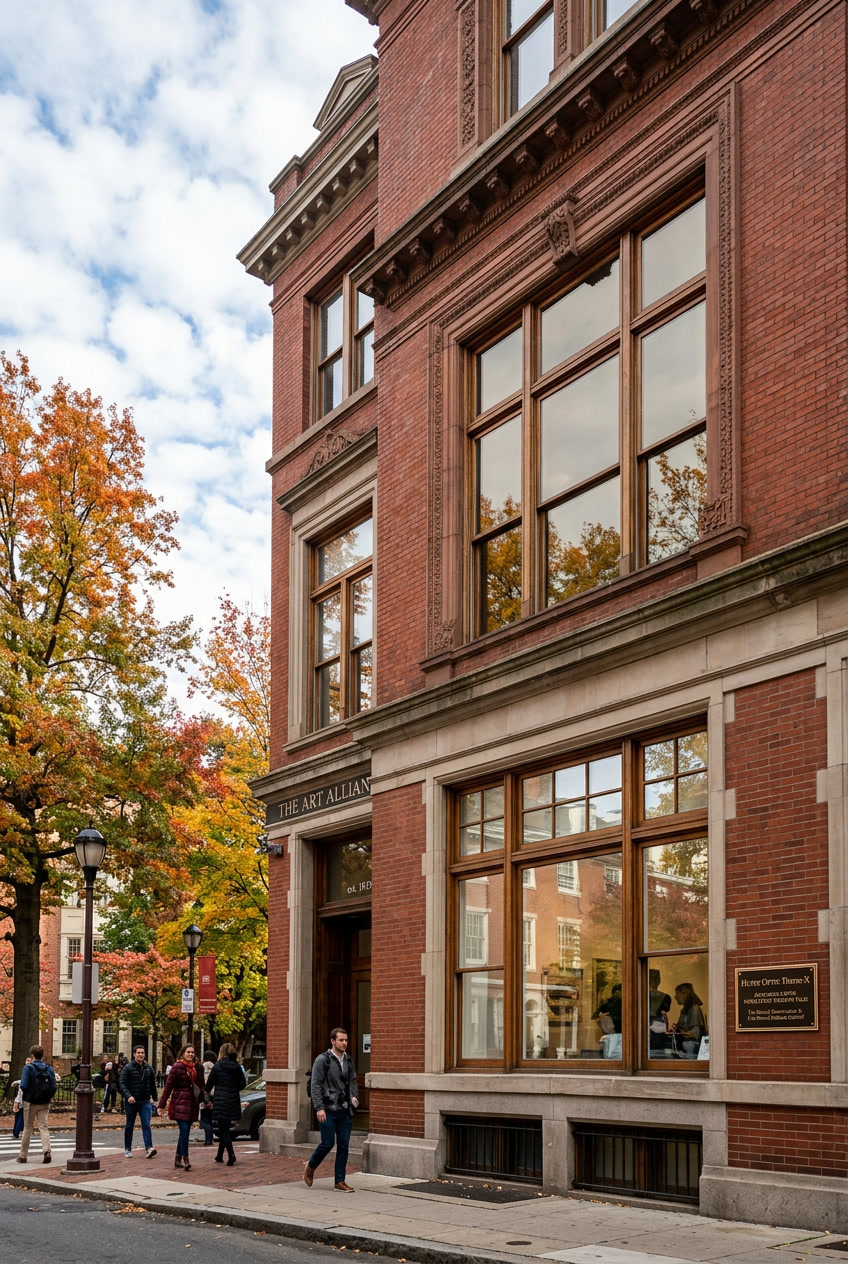 Huper Optik Therm-X low-emissivity window film on Philadelphia historic building