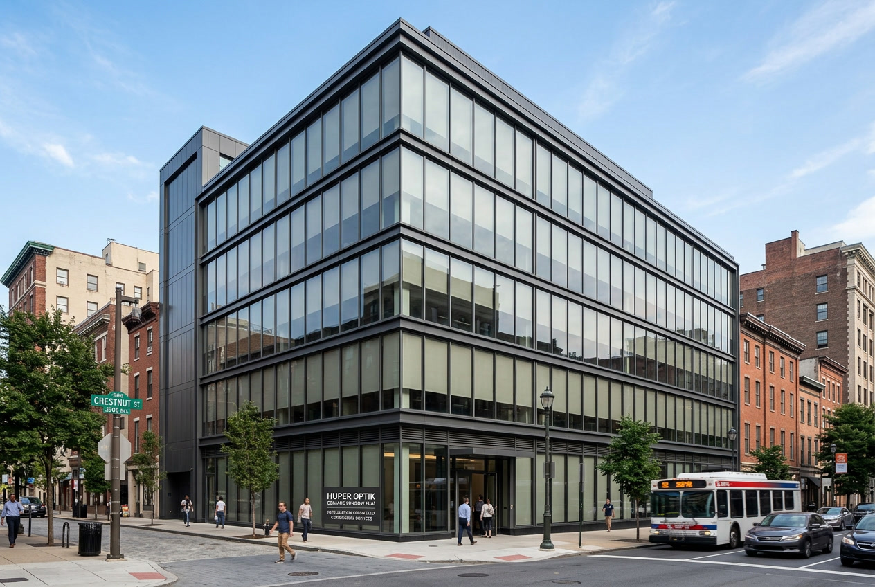 Philadelphia commercial office with Huper Optik Ceramic Series film installed