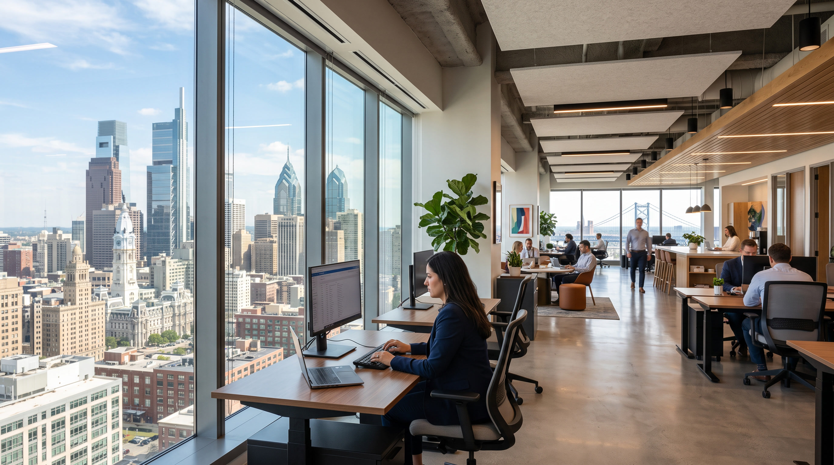 Philadelphia Center City office with Huper Optik Ceramic Series window film