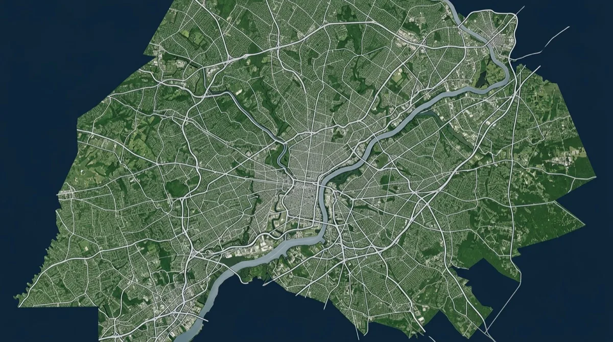 Map of the Greater Philadelphia service region