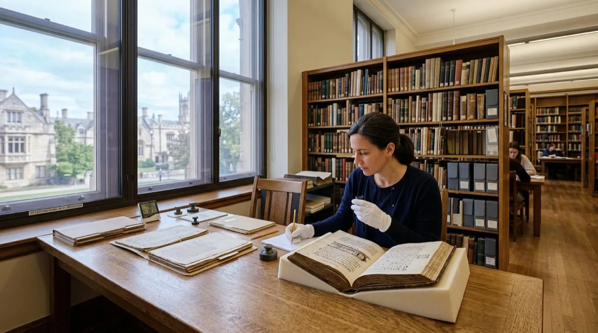 Special collections and archives room with conservation-grade UV window film Philadelphia