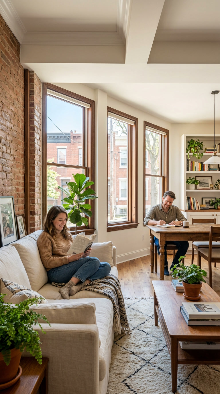 Comfortable Philadelphia room with skylight protected by optically clear NanoTint coating