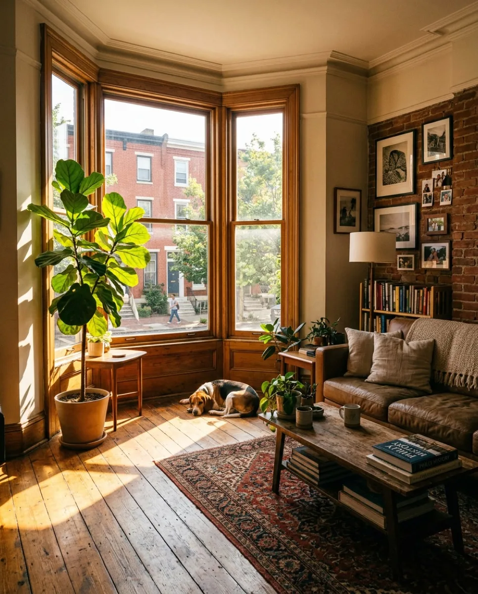 Philadelphia home with untreated windows causing heat gain and glare — showing why energy saving window film is needed