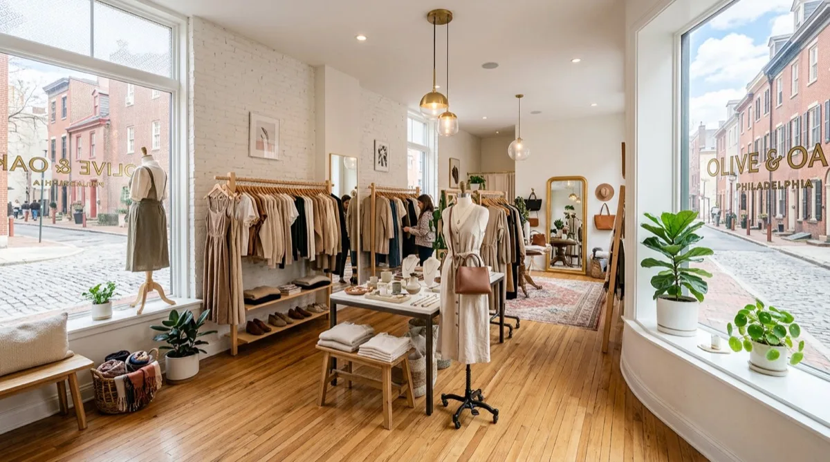 Boutique interior with UV-blocking window film Philadelphia