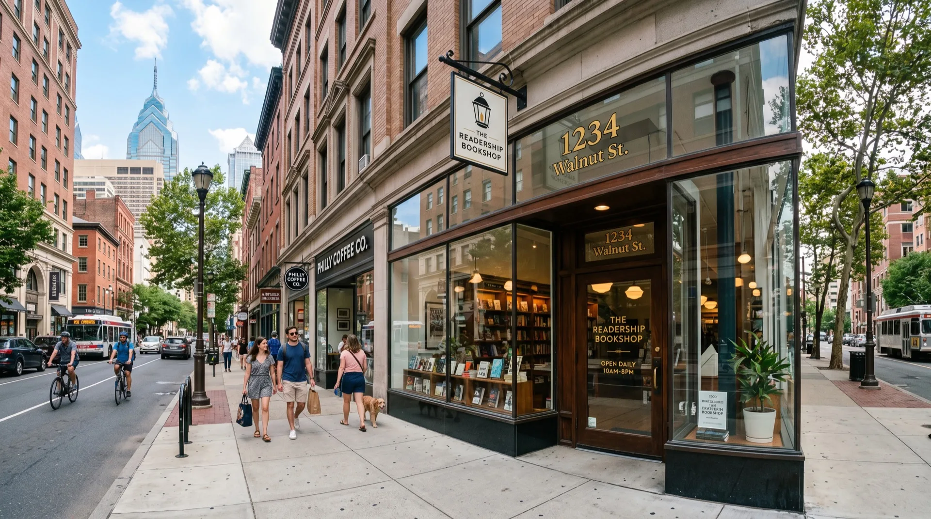 Anti-graffiti window film protecting Philadelphia retail storefront glass