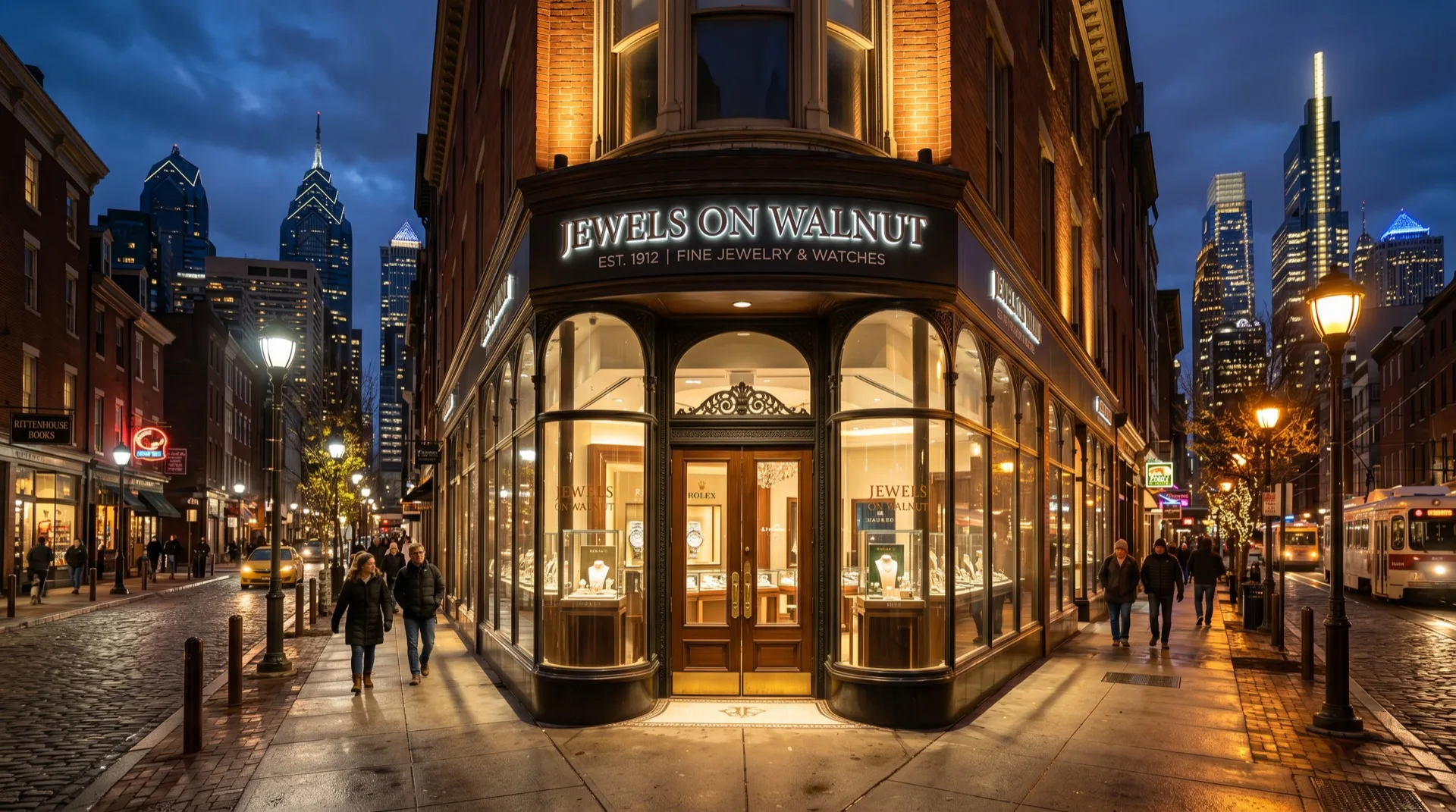 Security window film on Philadelphia retail jewelry store or boutique