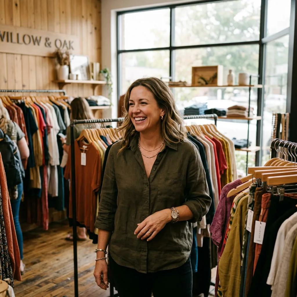 Sarah M., owner of a boutique clothing store in Rittenhouse Square Philadelphia