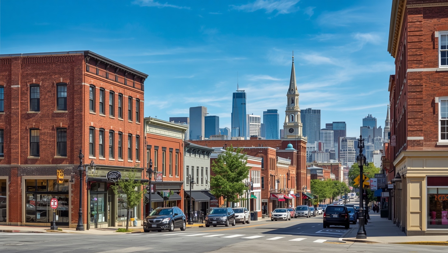 Window film Reading PA — downtown Reading, Pennsylvania with historic brick buildings on Penn Street corridor