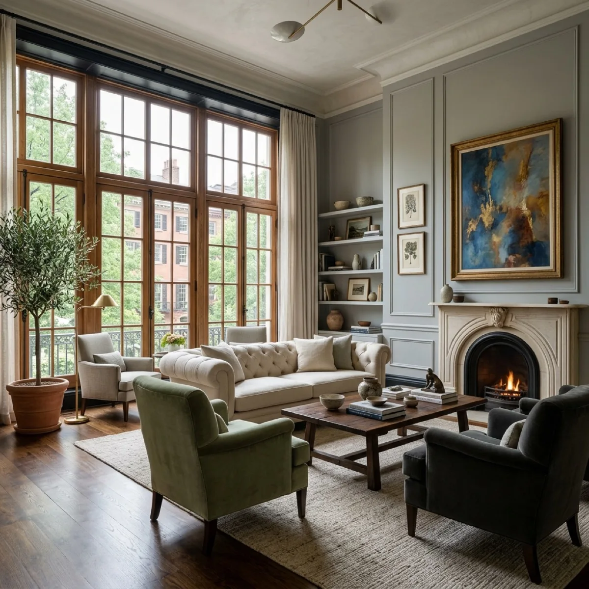 Residential UV protection window film protecting hardwood floors in a Philadelphia home