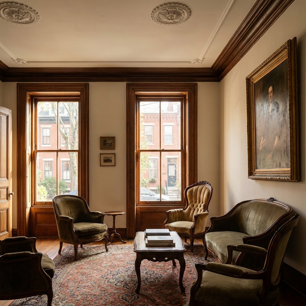 Clear UV protection film for historic Philadelphia home windows