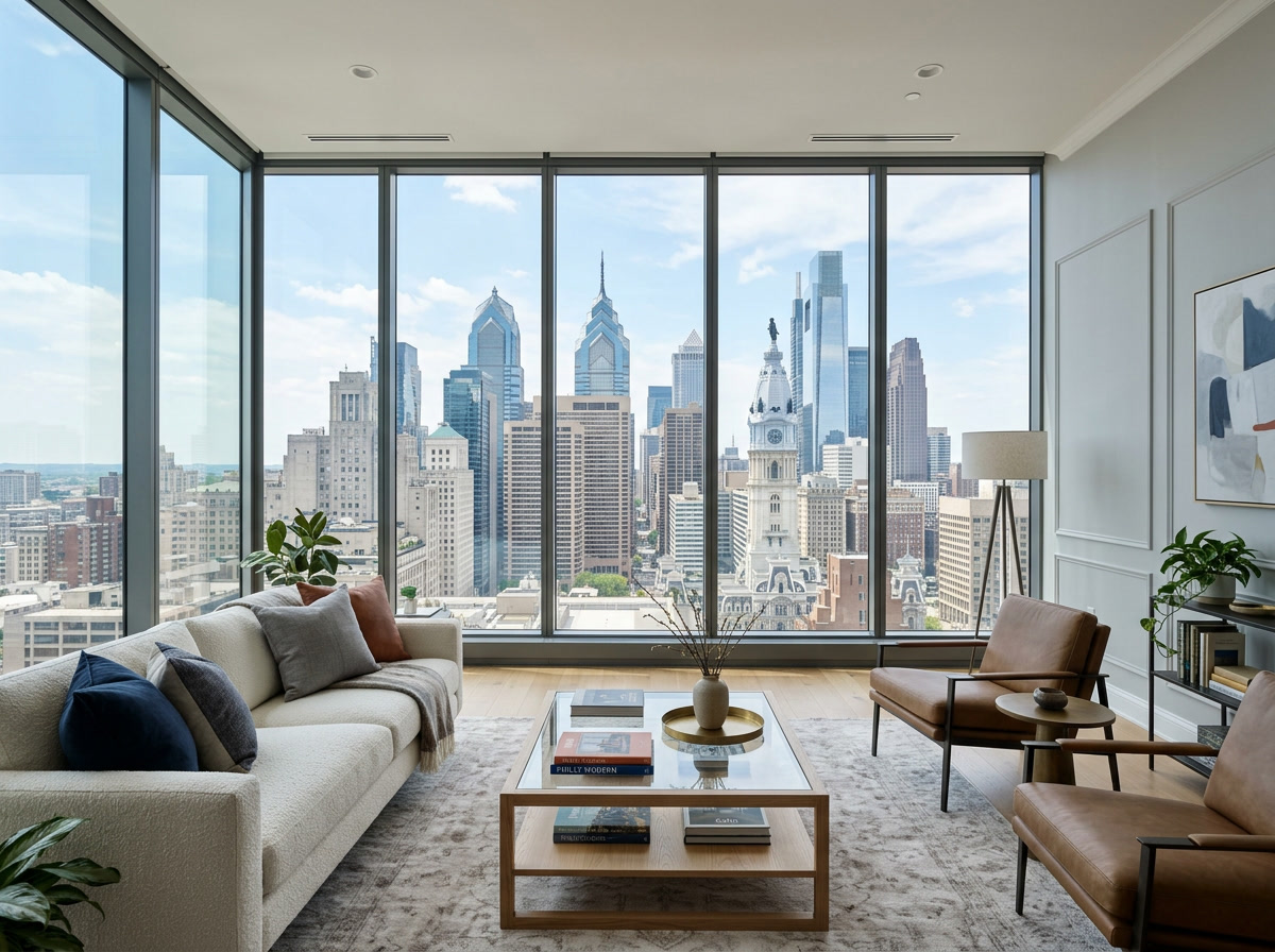 Center City condo with residential window film installed
