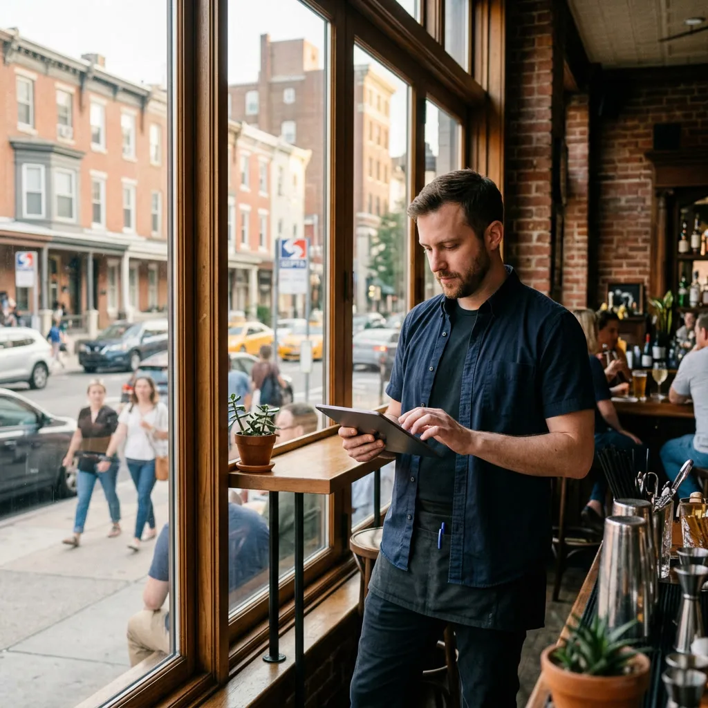 James R., Bar Manager at an Old City restaurant and bar — restaurant window film Philadelphia client