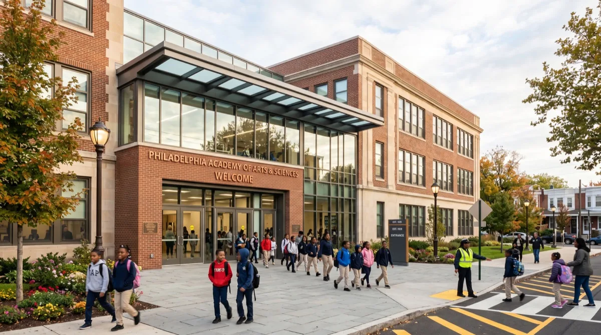 Safety and security film on Philadelphia school entry glass