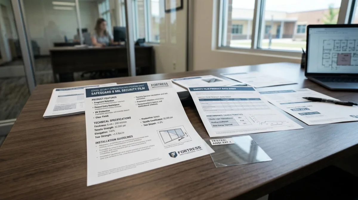 School security window film specifications and resources for Philadelphia schools