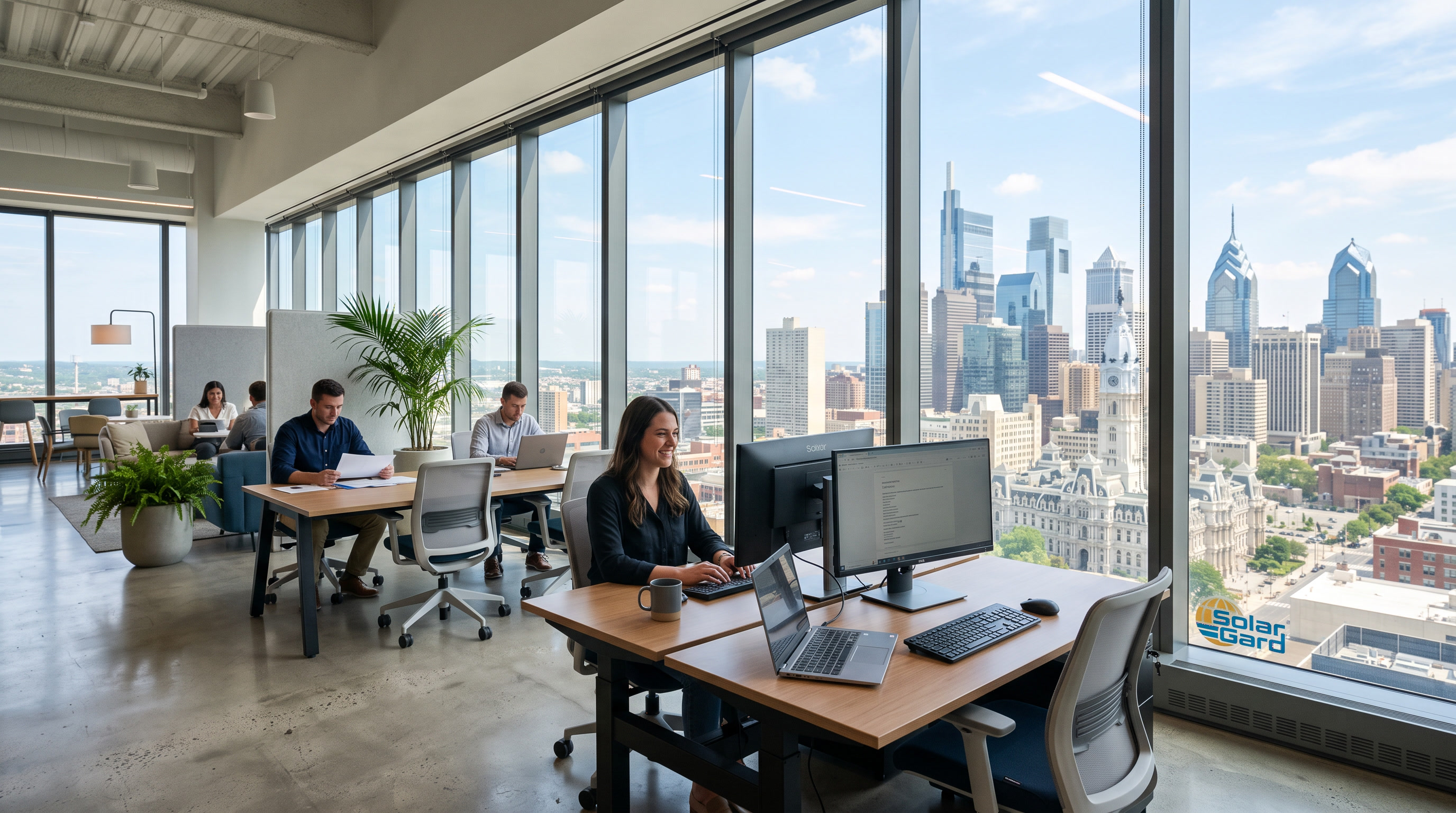 Philadelphia office building with Solar Gard commercial window film