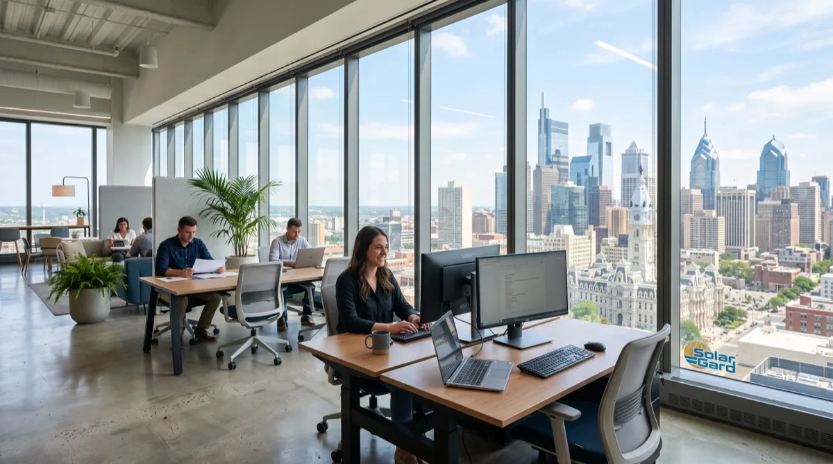Philadelphia office building with Solar Gard commercial window film