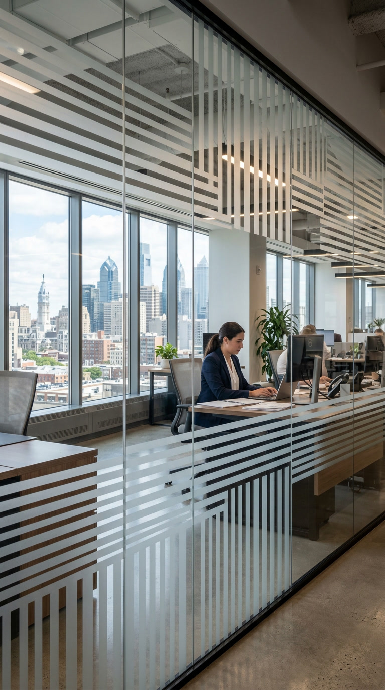 Lines and Stripes window film Philadelphia