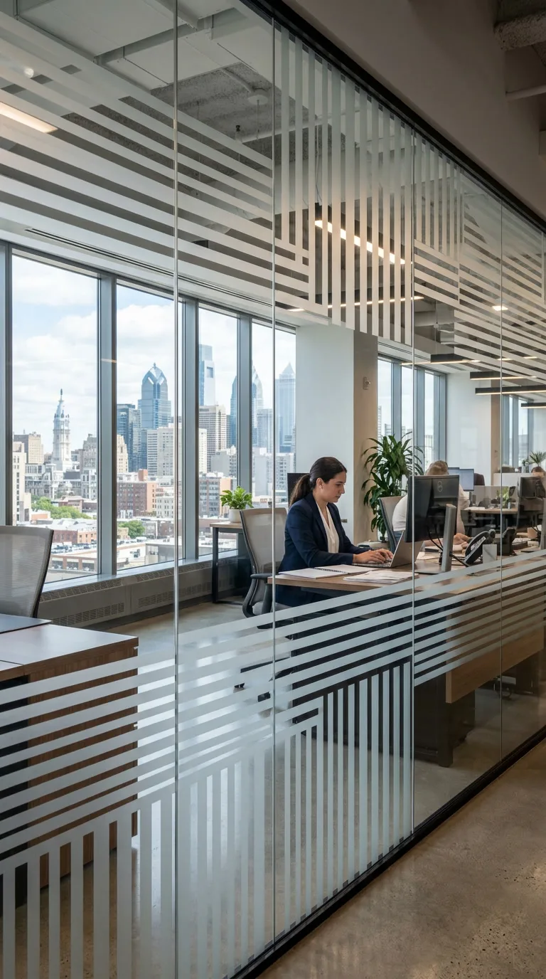 Lines and Stripes window film Philadelphia
